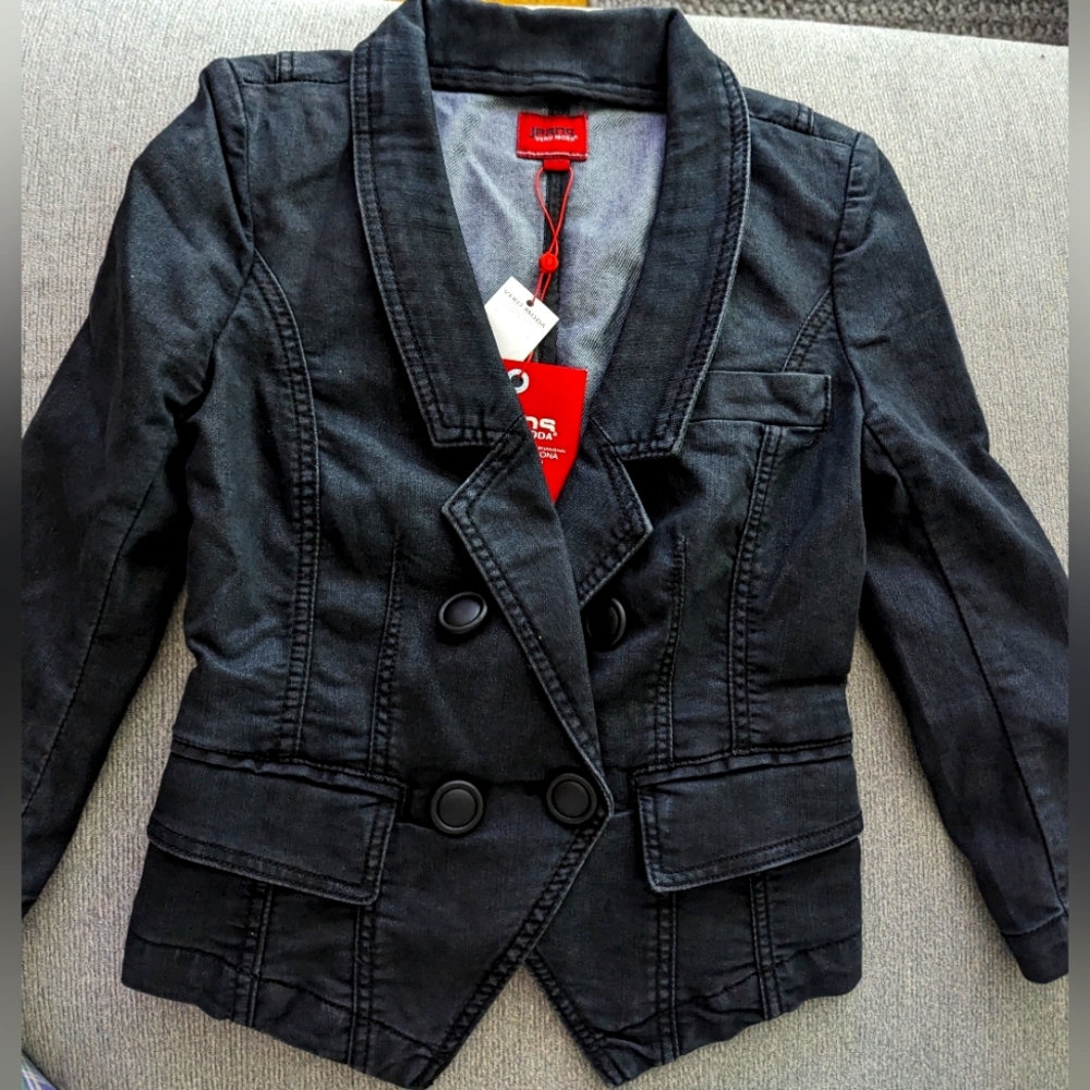 Jeans Vero moda Vanessa ula denim blazer Black size  s/p ,jean jacket